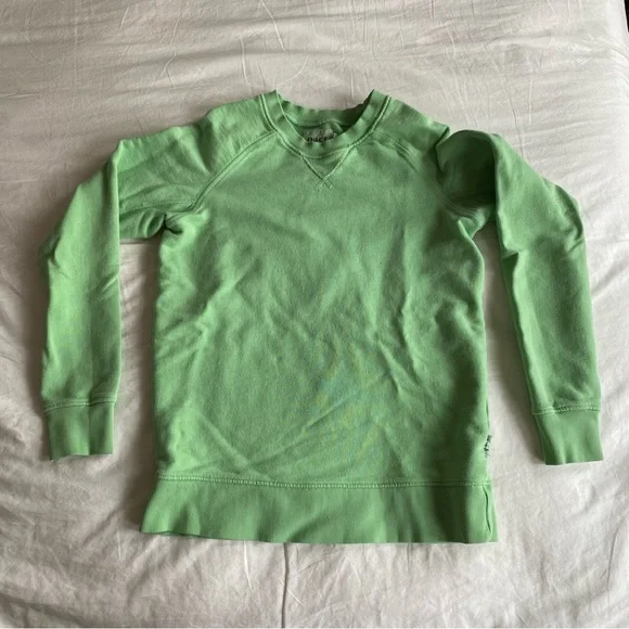 Pact Mint Green Crewneck Sweater Neon Green XS 100% Organic Cotton Pullover - Picture 2 of 8
